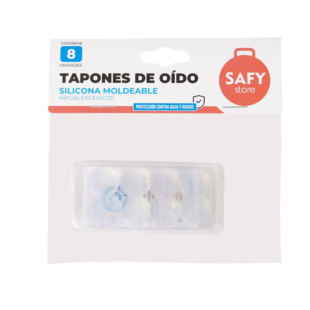 Tapones de Oído Safy Silicona 8 Unidades