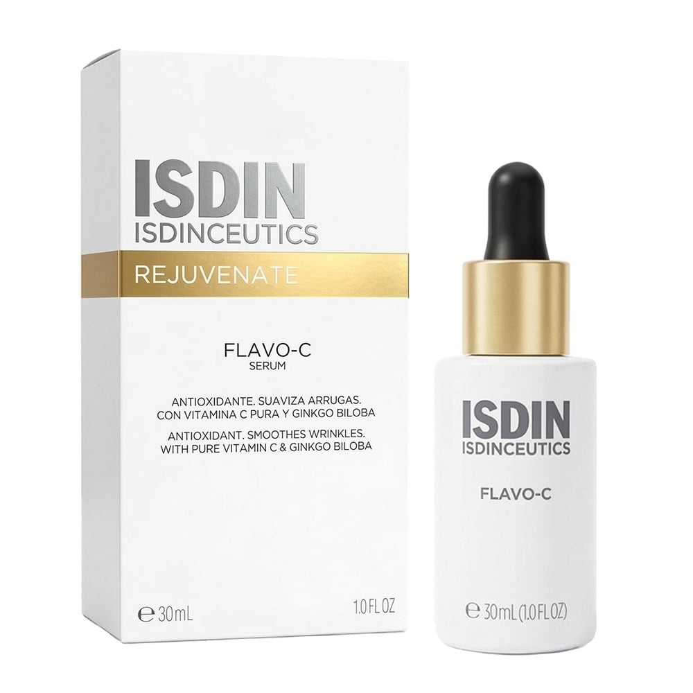 Sérum Isdin Isdinceutics Flavo-C 30 ml frasco de vidrio con gotero y caja