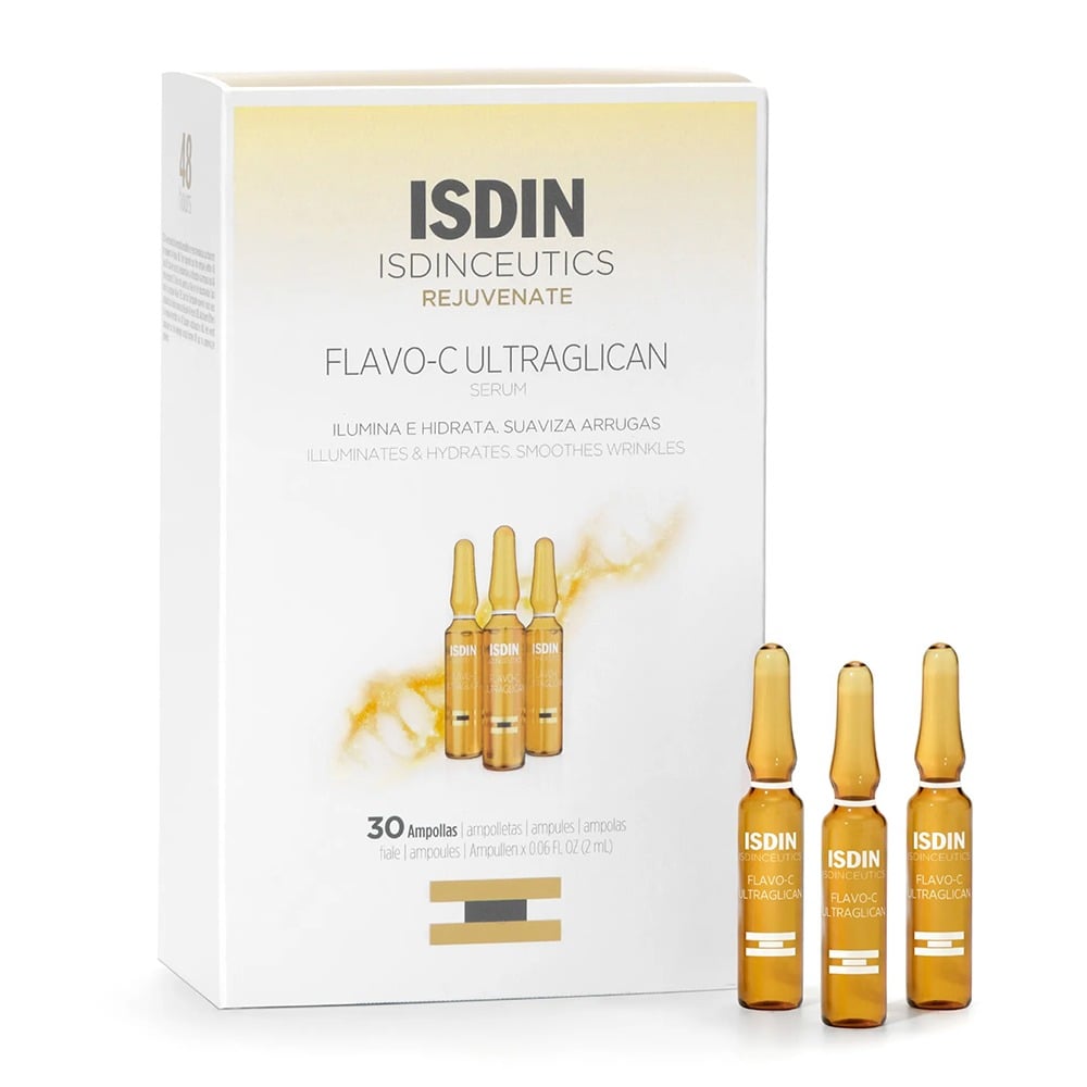 Set Ampollas Isdinceutics Flavo-C Ultraglican Sérum Antioxidante e Hidratante 30 Unidades