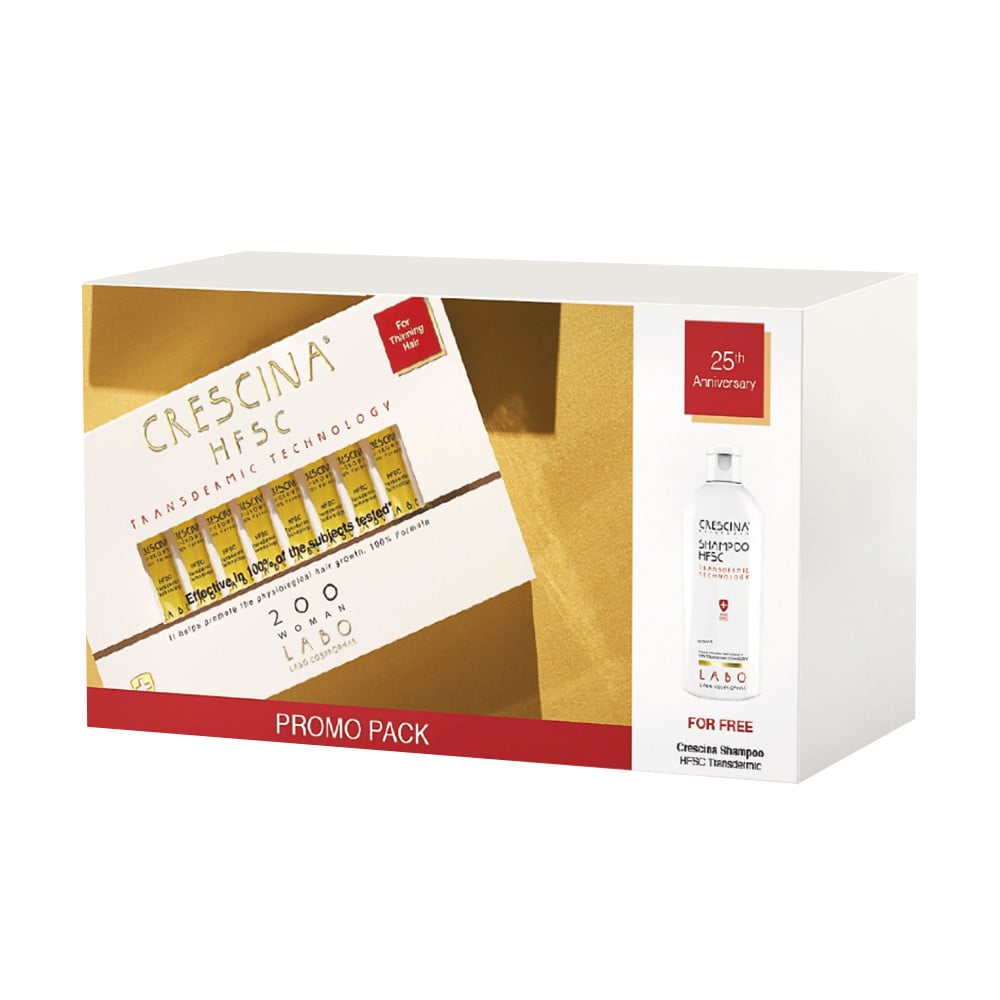 Pack Crescina Re-Growth Woman 200 20 Unidades + Shampoo 200 ml