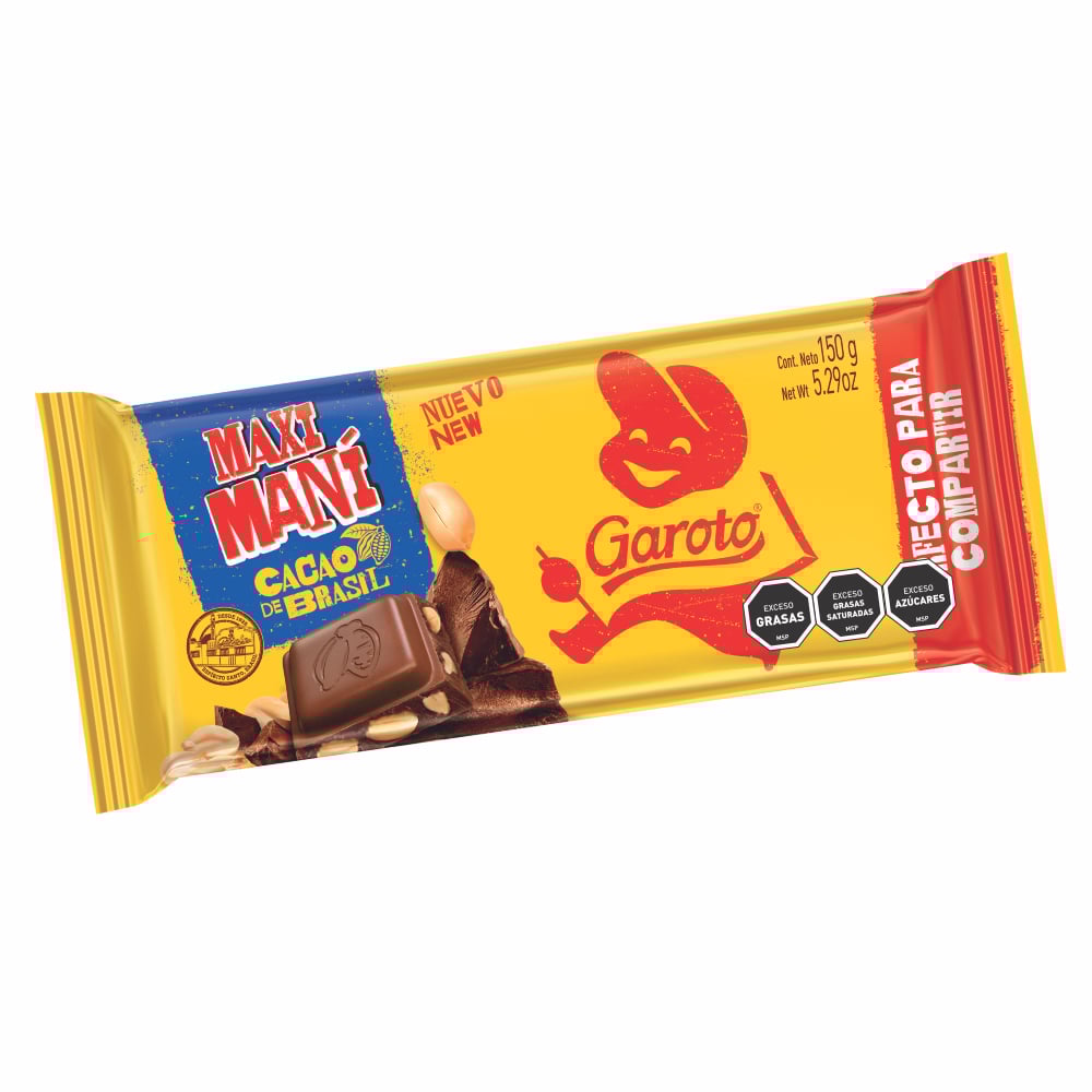 Tableta de Chocolate Jumbo Garoto Maní 150 g