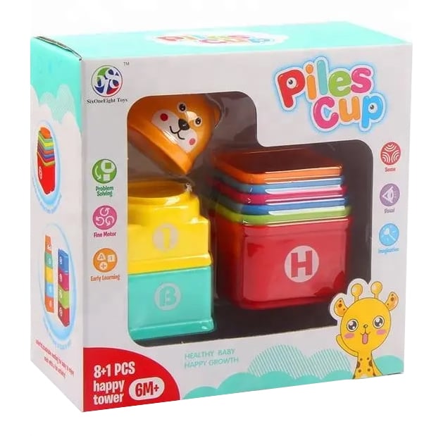 Juego Cubos Apilables en Caja