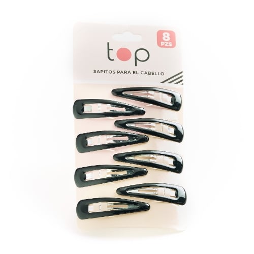 Broches para el Pelo Top Negro 8 Unidades