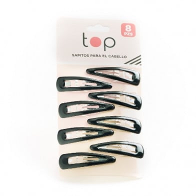 Broches para el Pelo Top Negro 8 Unidades
