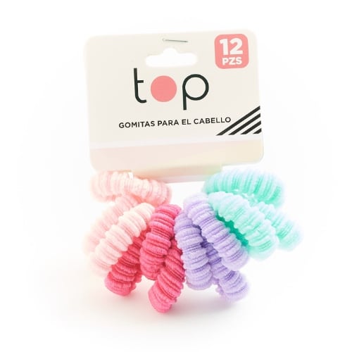 Gomitas para el Pelo Top Multicolor 12 Unidades