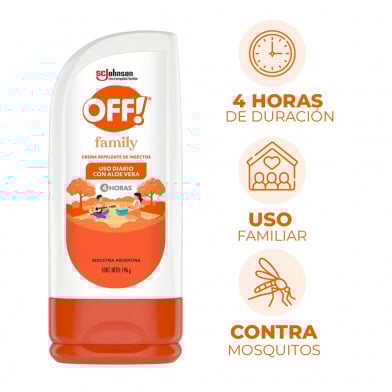 Repelente en Crema OFF! Family con Aloe Vera 196 g