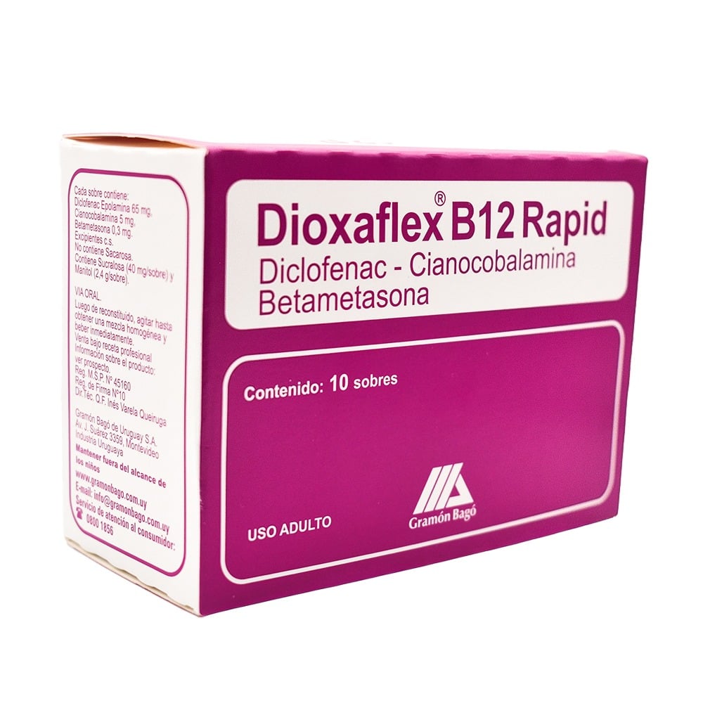 dioxaflex b12 injection Rapid 10 Sobre  Farmacia El tnel Dioxaflex B12 Rapid 10 Sobres