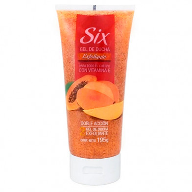 Gel de Ducha Six Exfoliante Mango y Papaya Corporal 195 g