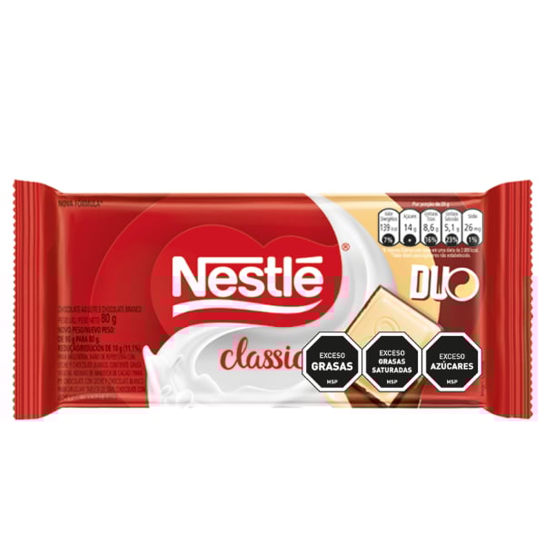 Tableta de Chocolate Nestlé Classic Duo 80 g