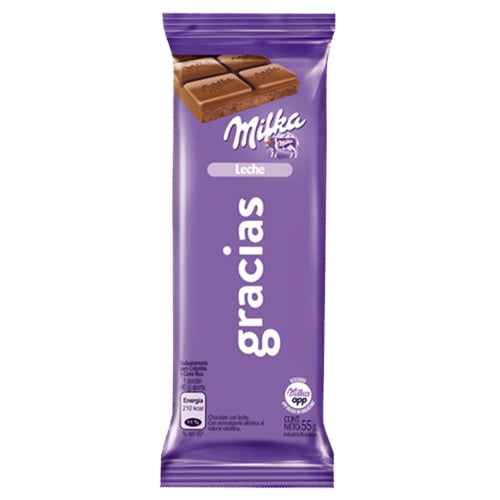 Tableta de Chocolate Milka Leche 55 g