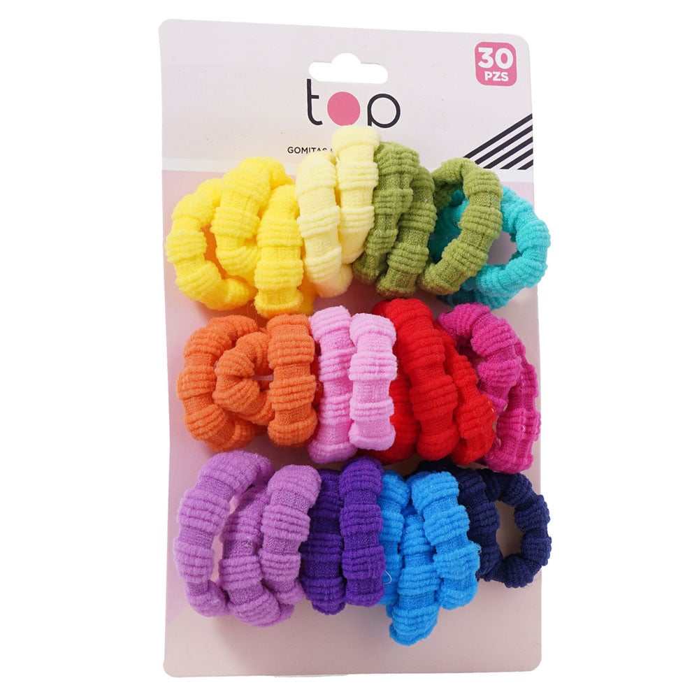 Gomitas para el Pelo Top 30 unidades Varios Colores