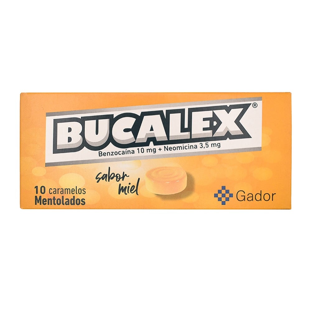 Bucalex 10 mg/3.5 mg Miel 10 Caramelos