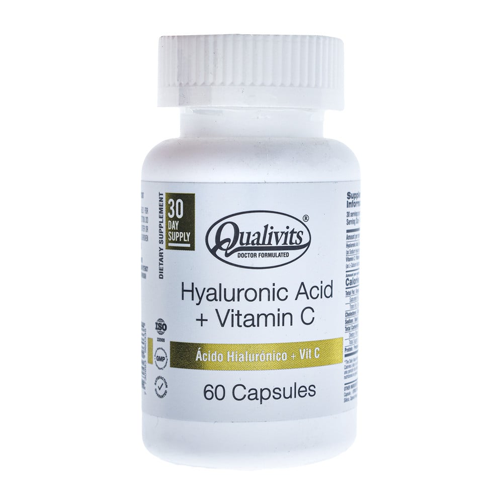 Hyaluronic Acid Qualivits + Vitamin C 60 Cápsulas