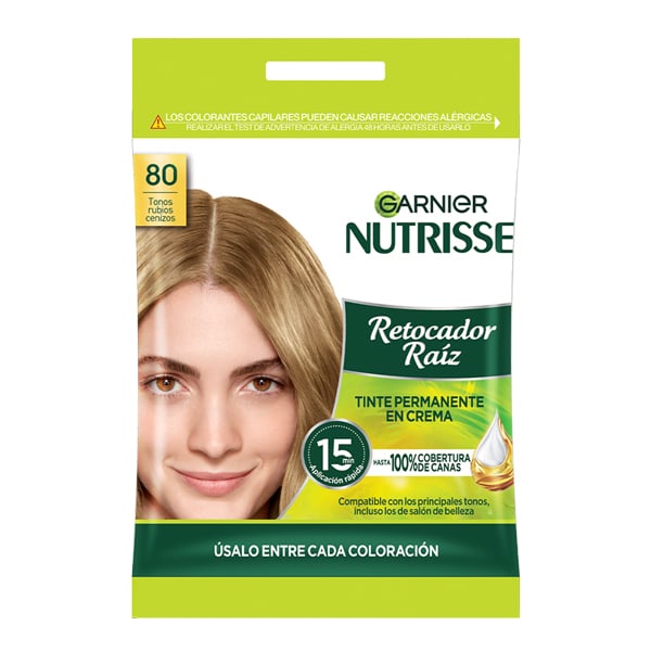 Retocador de Raíz Garnier Nutrisse N°80 Colorante 20 g + Revelador 20 ml