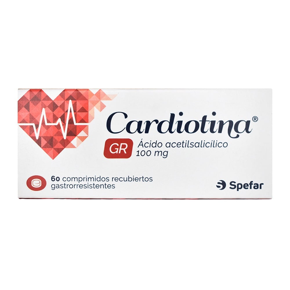 Cardiotina 100 mg 60 Comprimidos Recubiertos Gastrorresistentes