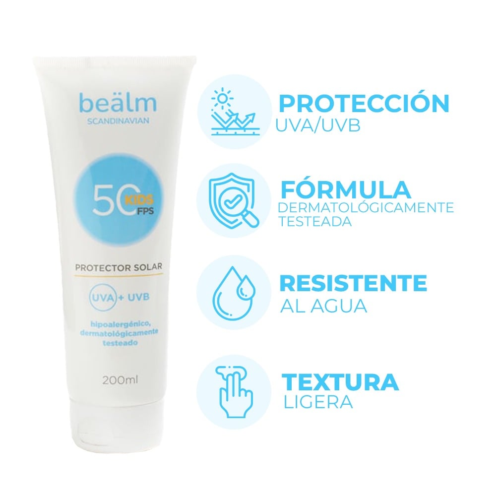 Protector Solar Beälm para Niños FPS50 200 g