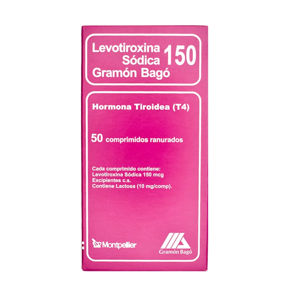 Levotiroxina 150 mcg 50 Comprimidos Ranurados