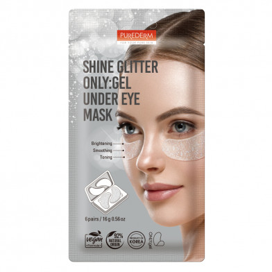 Mascarilla Gel Facial Purederm Under Eye Glitter 6 Unidades