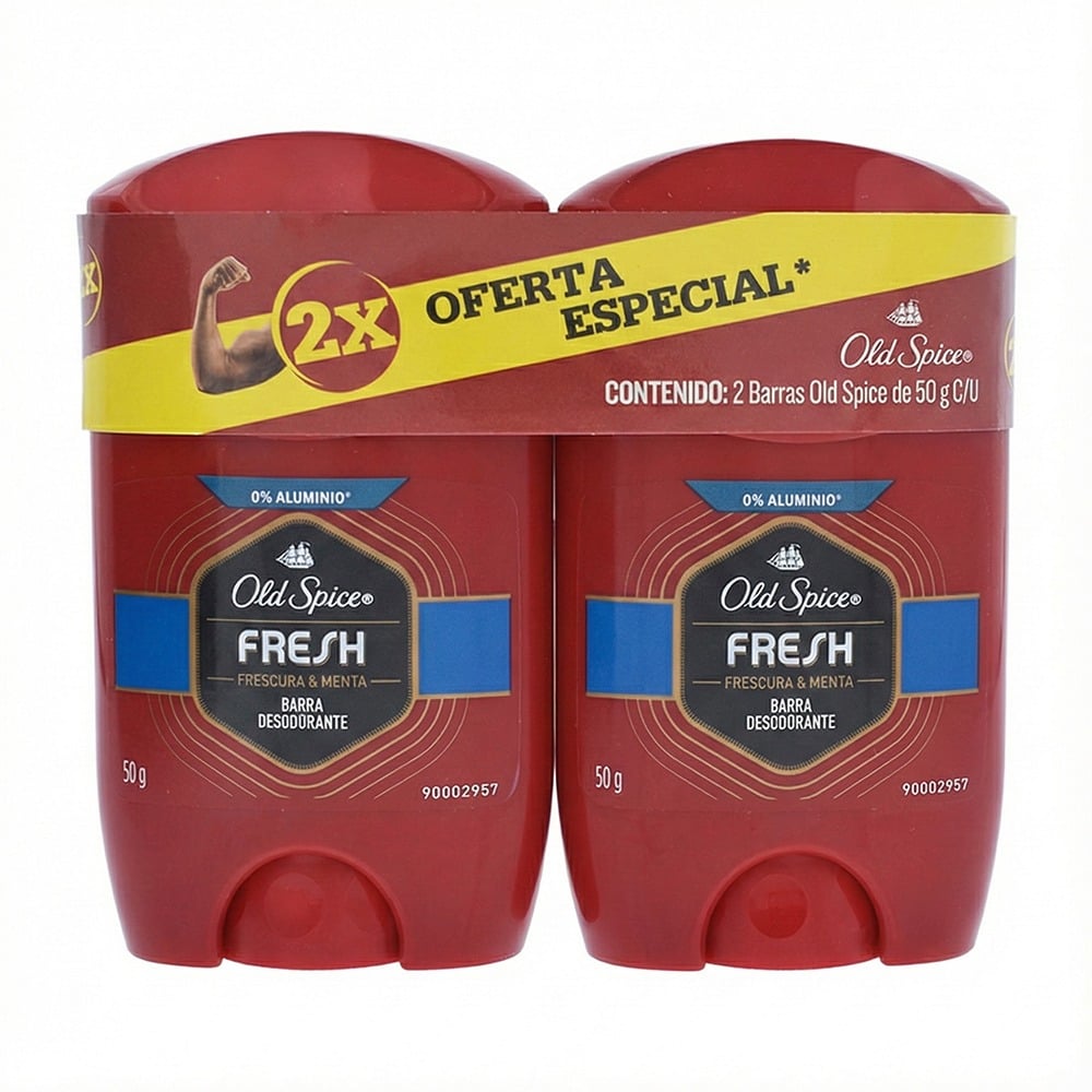 DESODORANTE OLD SPICE BARRA FRESH 50 GR X2 UNIDADES