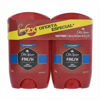 DESODORANTE OLD SPICE BARRA FRESH 50 GR X2 UNIDADES