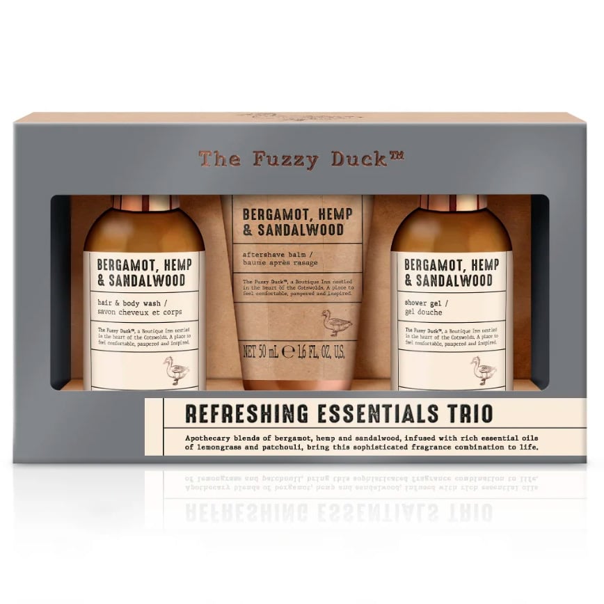 Set Baylis & Harding The Fuzzy Duck Bergamot Hemp & Sandalwood Men's Luxury 3 Unidades