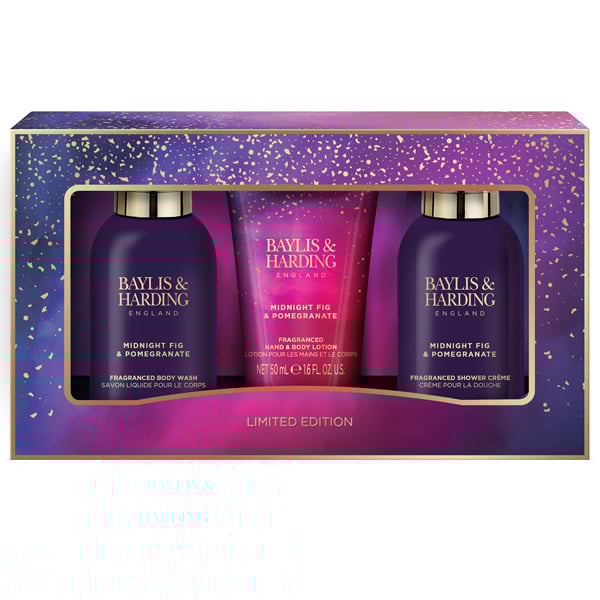 Mini Set Baylis & Harding Midnight Fig & Pomegranate 3 Unidades