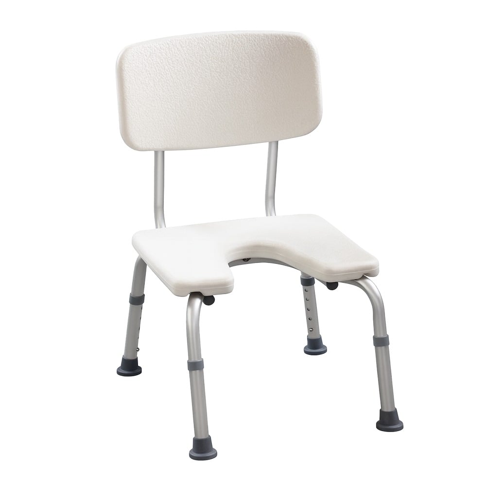 Silla de Baño Reclinable con Respaldo y Orificio  