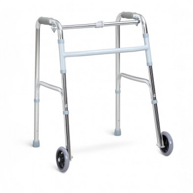 Andador de Aluminio Regulable con 2 Ruedas