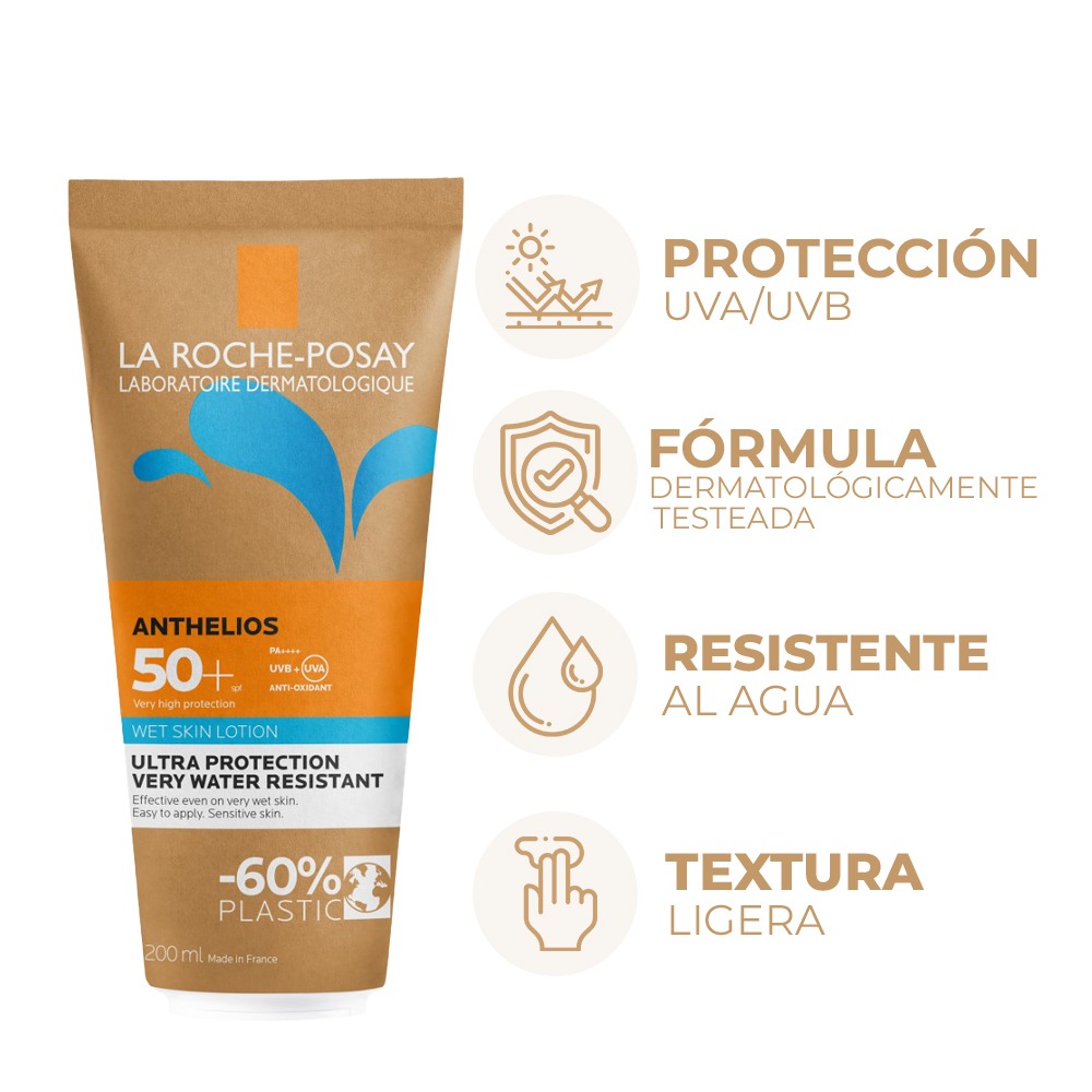 Protector Solar La Roche Posay Anthelios Wet Skin FPS50+ 200 ml