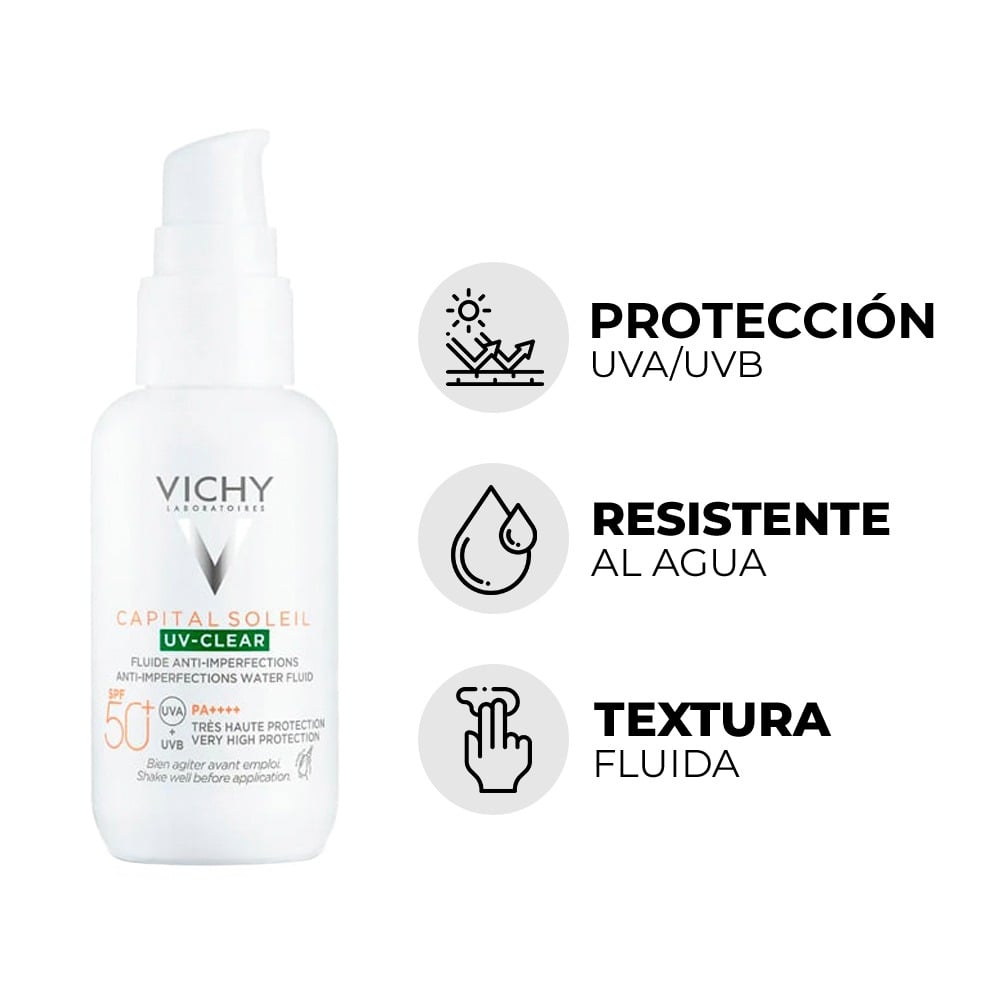 Protector Solar Vichy Capital Soleil UV Clear FPS50 40 ml