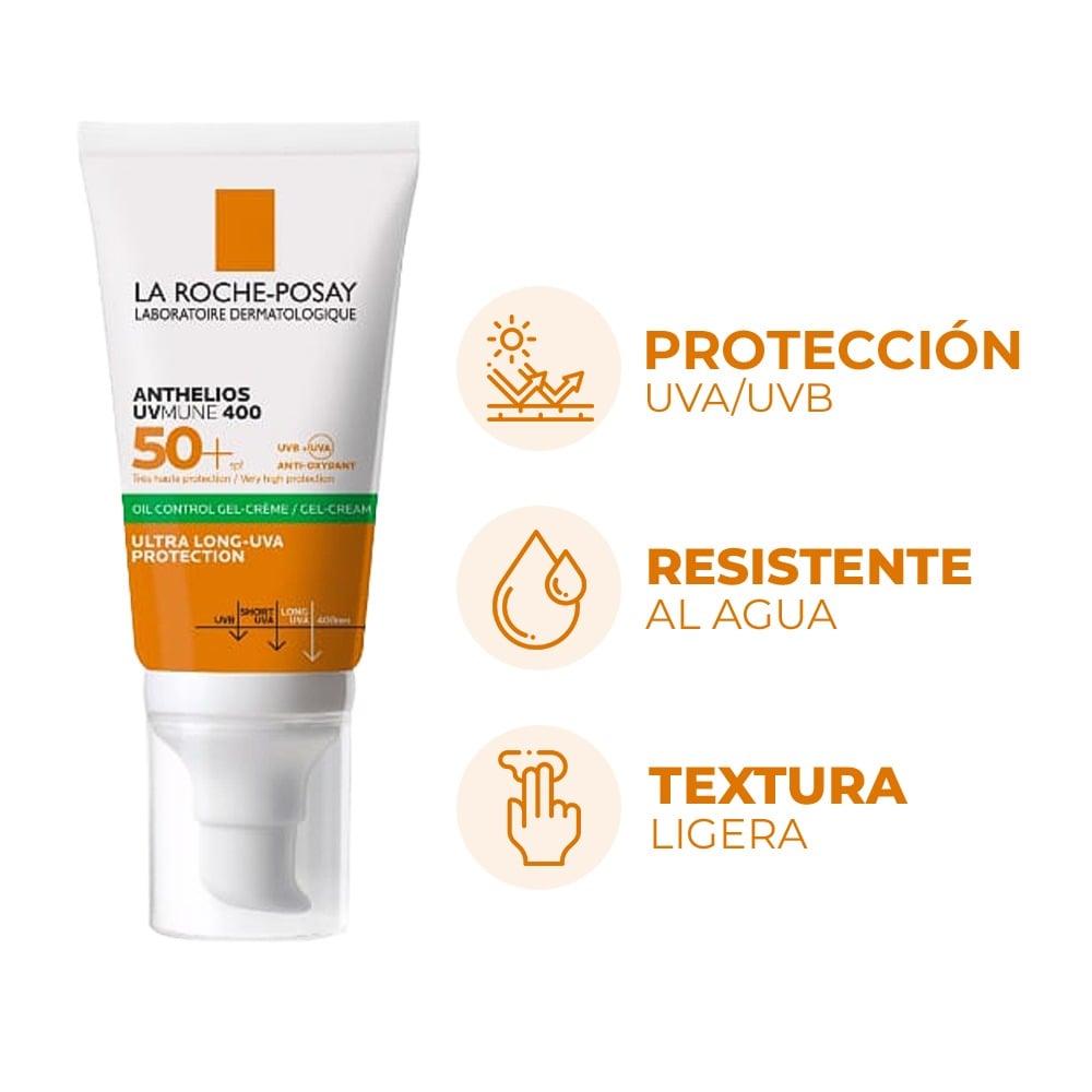 Protector Solar La Roche Posay Anthelios UVmune Toque Limpio FPS50+ 50 ml