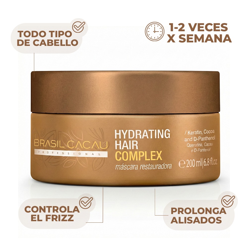 Mascarilla Capilar Brasil Cacau Hydrating Hair Complex 200 ml