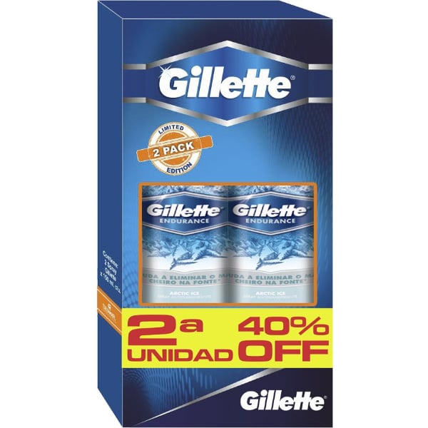 Pack Antitranspirante en Aerosol Gillette Artic Ice 150 ml 2 Unidades