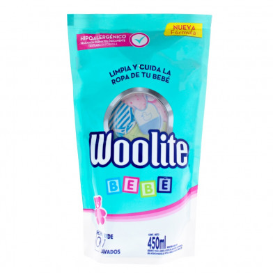 Jabón Líquido para Ropa Woolite Bebé Doypack 450 ml
