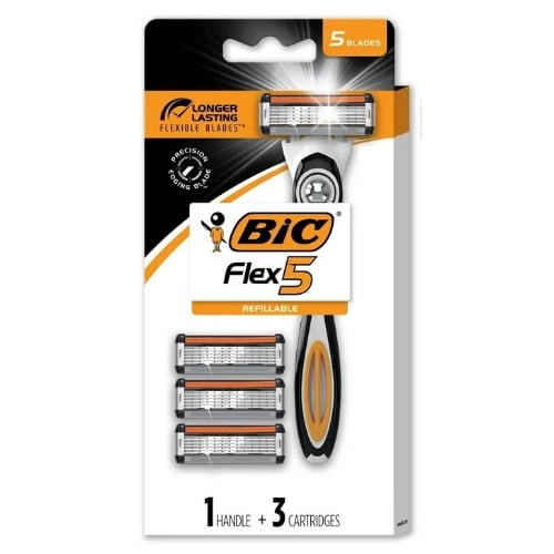 Afeitadora BIC Flex 5 Hojas + 3 Repuestos