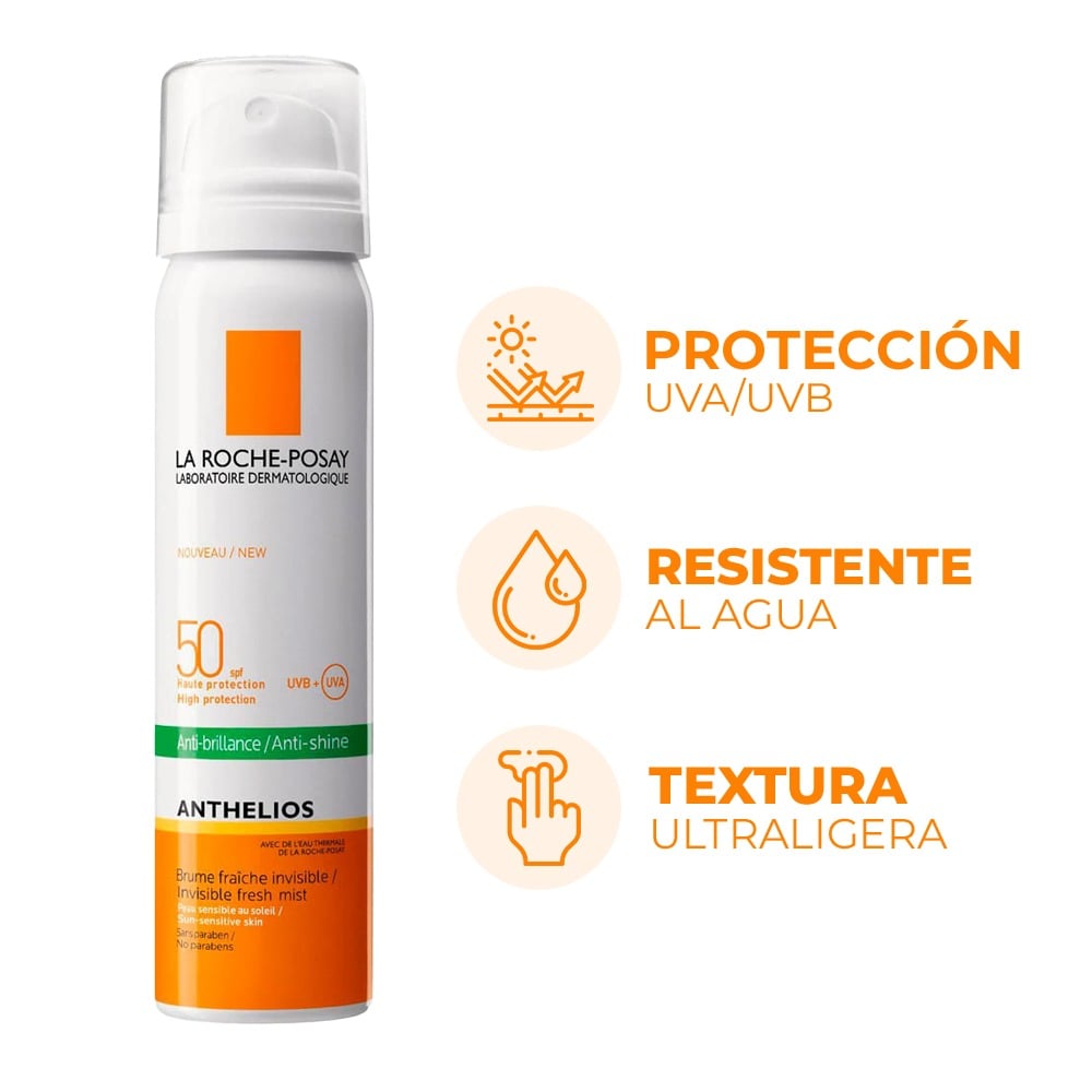 Protector Solar La Roche Posay Anthelios Bruma Invisible FPS50+ 75 ml