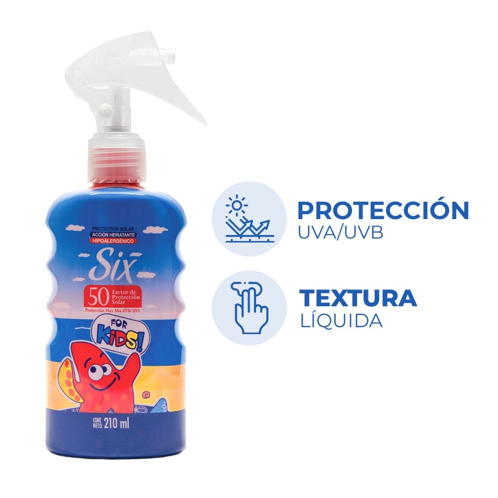 SIX PROTECTOR SOLAR FPS50 KIDS 210 ML