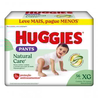 Pañales Huggies Pant Natural Care XG 56 Unidades
