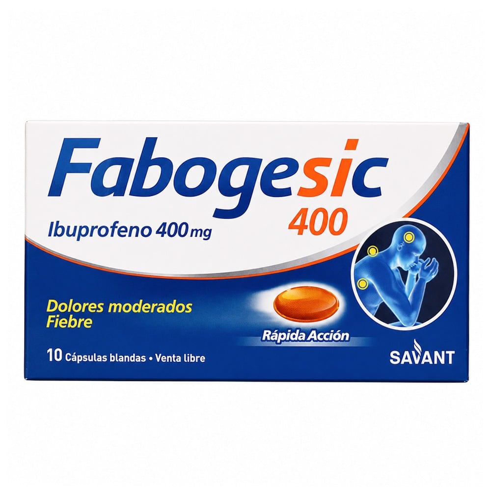 Fabogesic 400 Mg 10 Cápsulas