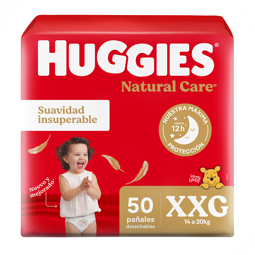 Pañales Huggies Natural Care XXG 50 Unidades