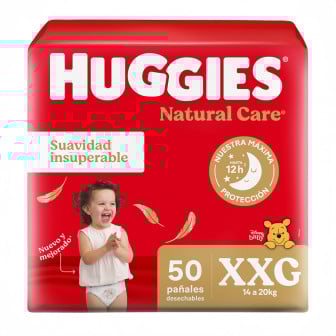 Pañales Huggies Natural Care XXG 50 Unidades