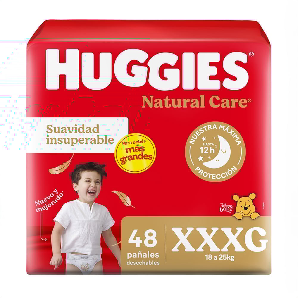 Pañales Huggies Natural Care XXXG 48 Unidades