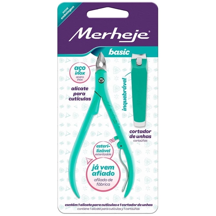 Set Alicate y Cortauñas Merheje Verde