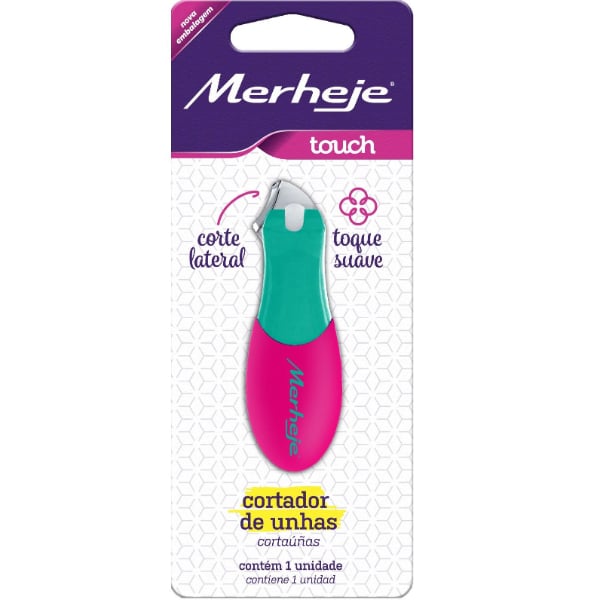 Cortauñas Merheje Touch Verde y Rosado