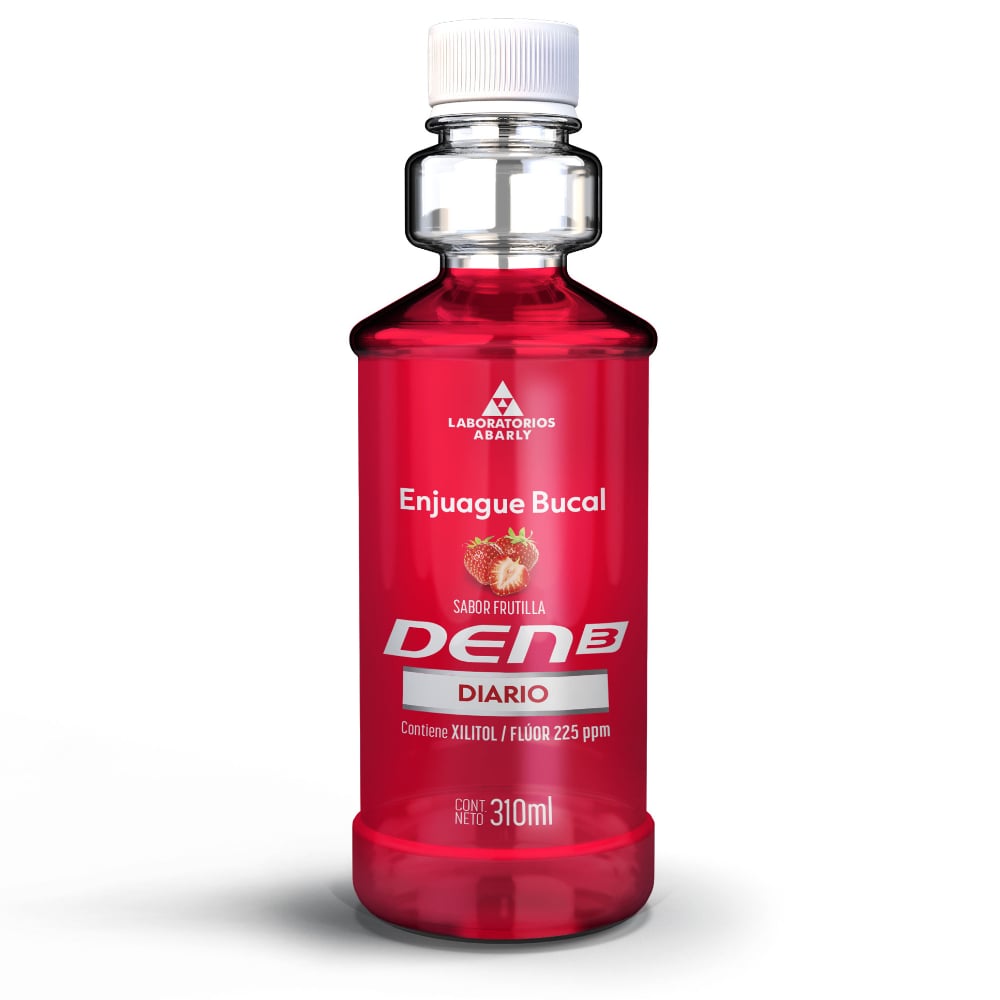 Enjuague Bucal Den3 Diario Frutilla 310 ml