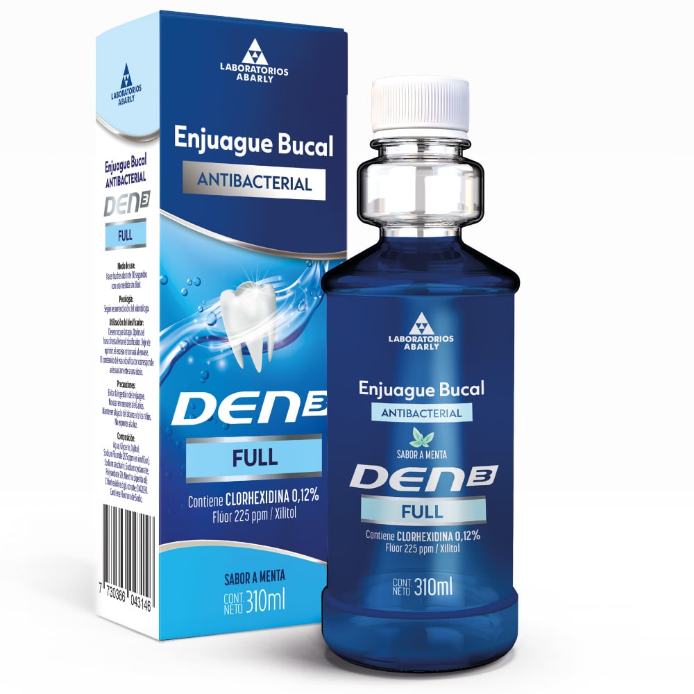 Enjuague Bucal Den3 Full Antibacterial 310 ml