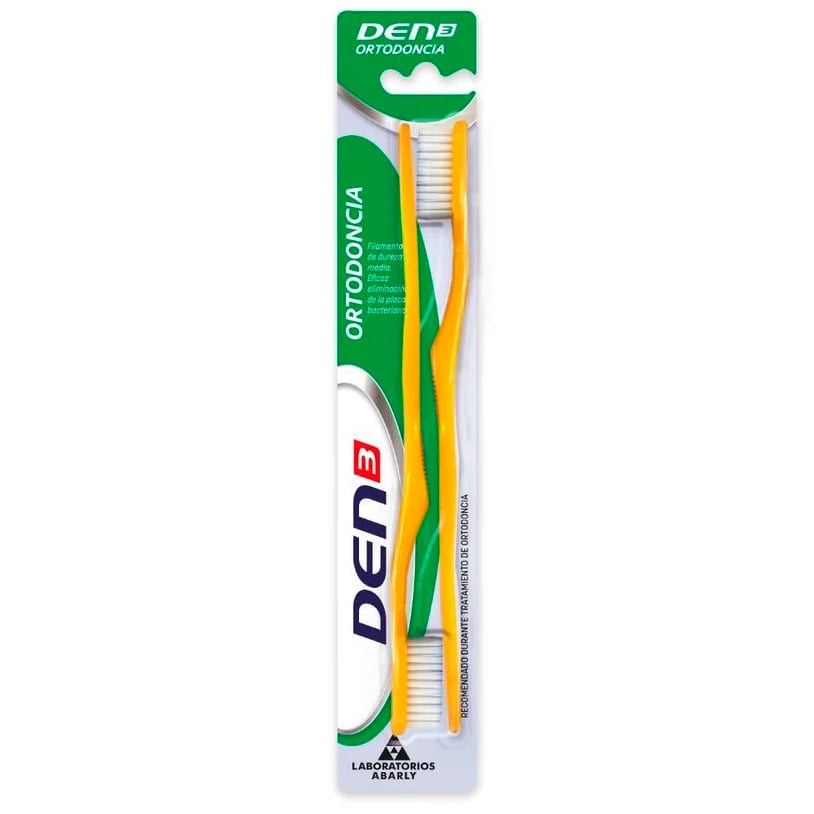 Cepillo de Dientes Den3 Ortodoncia 2 Unidades