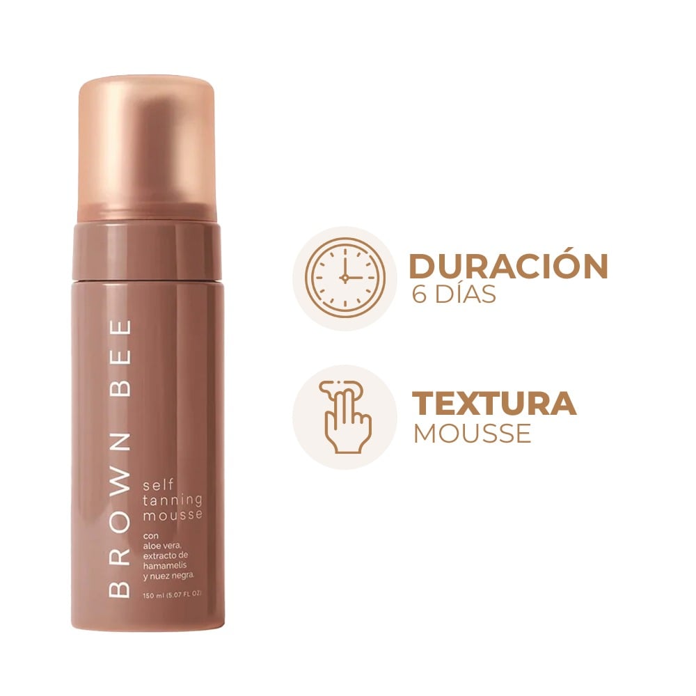 Brown Bee Autobronceador Air Mousse 150ml. Espuma ligera para un bronceado natural de cuerpo.