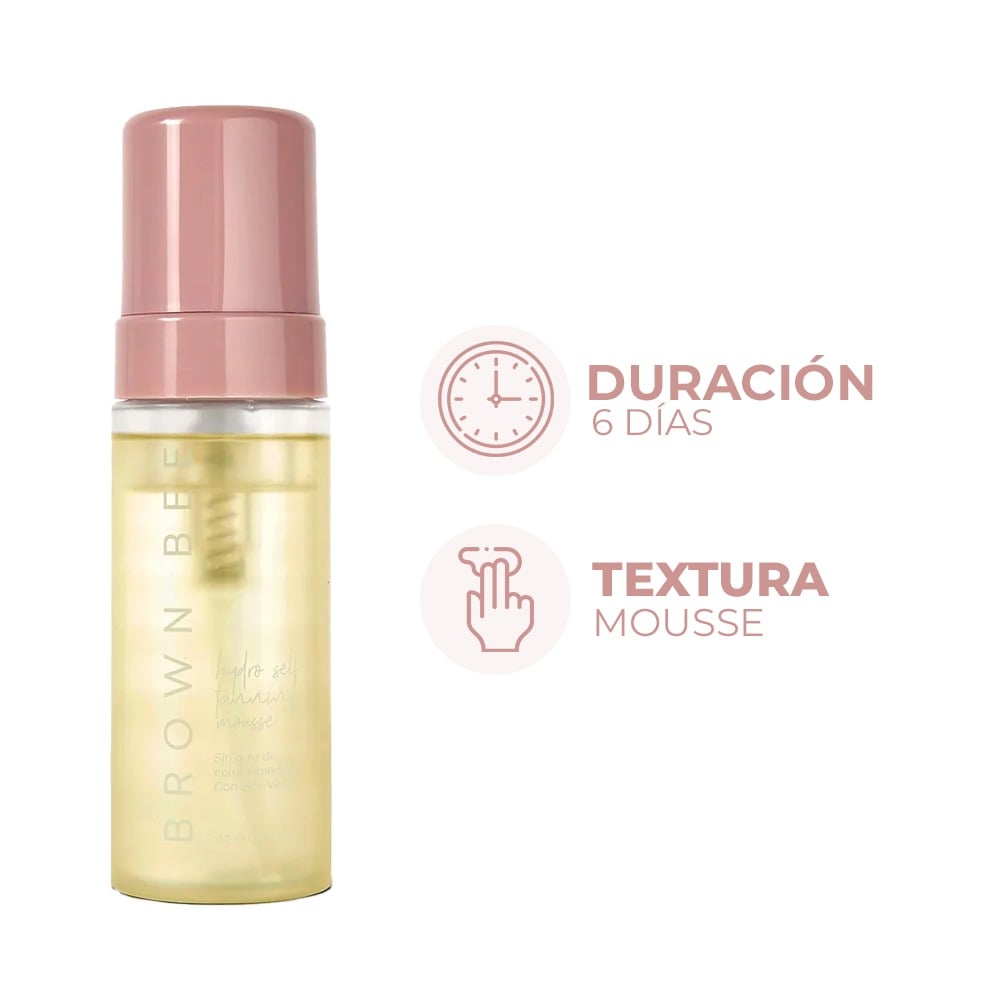 Brown Bee Autobronceador Hydro Mousse 150ml. Espuma hidratante de bronceado rápido.