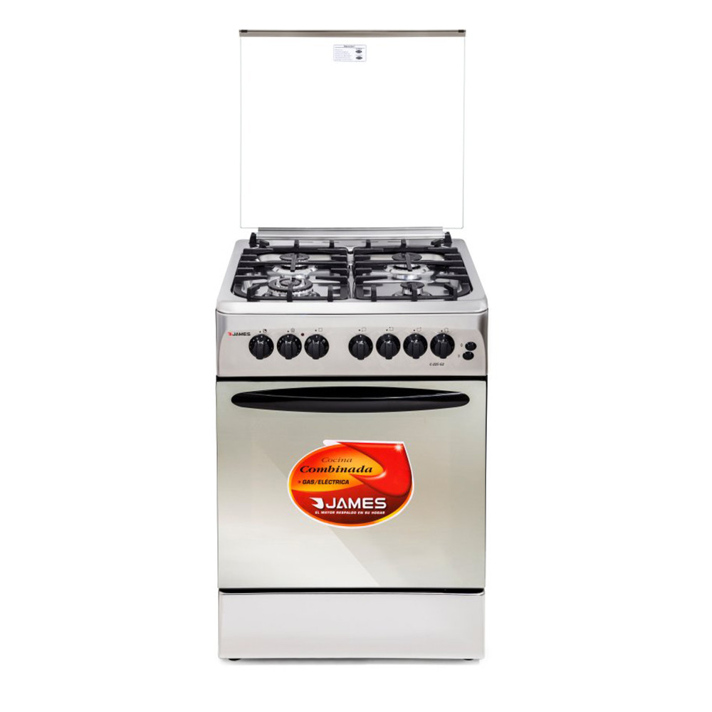 Cocina Combinada James C 225 G Inoxidable 4 Hornallas